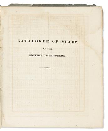 Rümker, Carl Ludwig Christian [aka Charles] (1788-1862) Preliminary Catalogue of Fixed Stars intended for a Prospectus of a Catalogue o